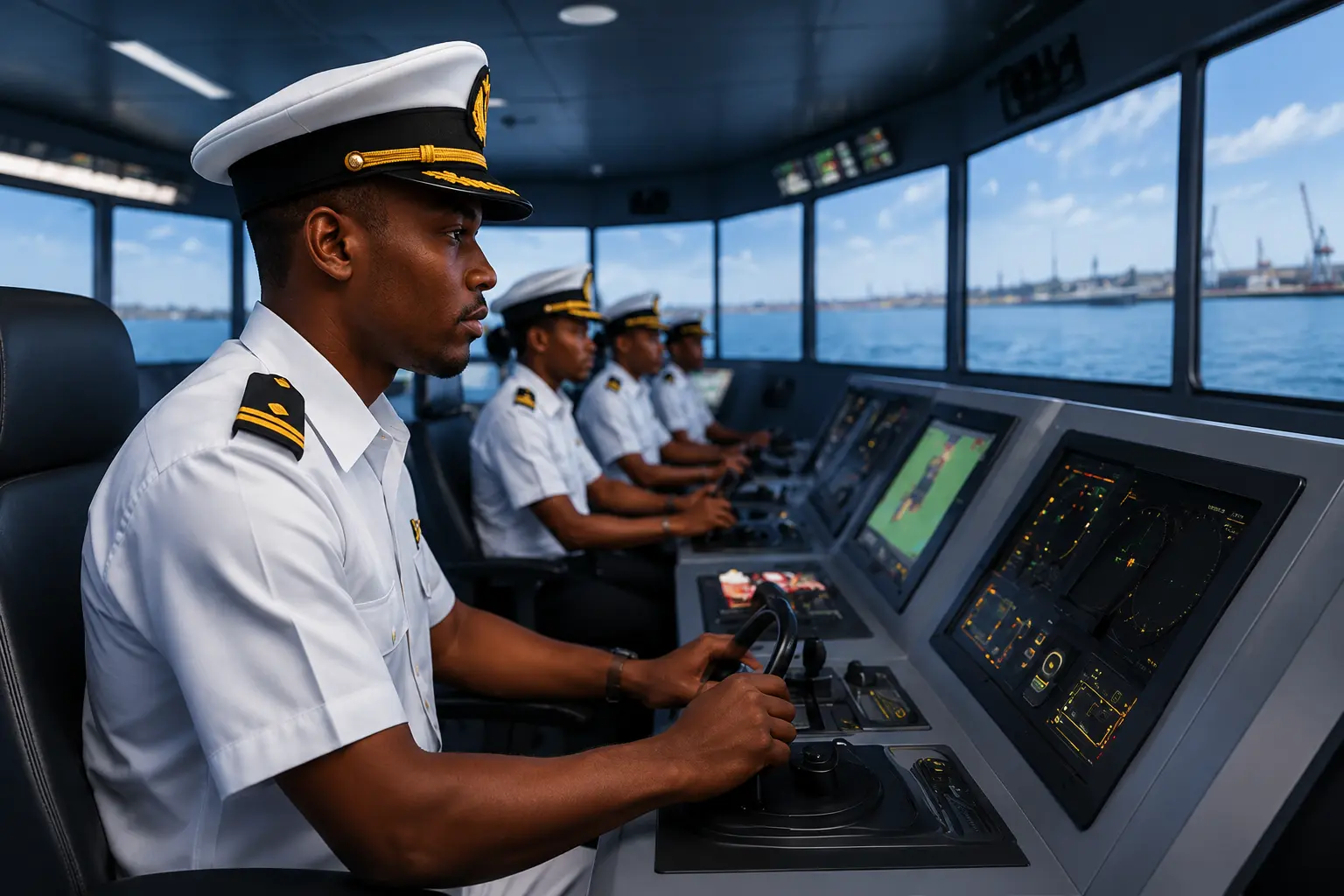 men onboard